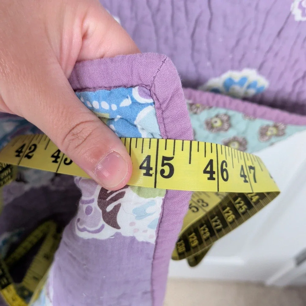 Pottery Barn Kids Brooklyn Crib Toddler Quilt Blanket Purple Mandala Floral